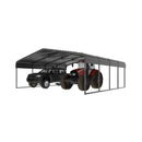 [20X20FT] Extra-Large Premium Heavy-Duty Outdoor Metal Carport Shelter (SAK97425)