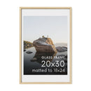 Standalone Glass Oak Wood Frames