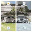 [20X30FT] Alora Heavy-Duty Wind-Resistant Steel Roof Carport With Triangular Frame (SAK94812) by SAKSBY WHOLESALE