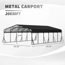 [20X30FT] Alora Heavy-Duty Wind-Resistant Steel Roof Carport With Triangular Frame (SAK94812) by SAKSBY WHOLESALE