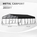 [20X30FT] Alora Heavy-Duty Wind-Resistant Steel Roof Carport With Triangular Frame (SAK94812) by SAKSBY WHOLESALE