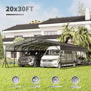[20X30FT] Alora Heavy-Duty Wind-Resistant Steel Roof Carport With Triangular Frame (SAK94812) by SAKSBY WHOLESALE
