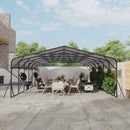 [20X30FT] Alora Heavy-Duty Wind-Resistant Steel Roof Carport With Triangular Frame (SAK94812) by SAKSBY WHOLESALE