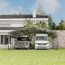 [20X30FT] Alora Heavy-Duty Wind-Resistant Steel Roof Carport With Triangular Frame (SAK94812) by SAKSBY WHOLESALE