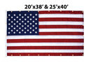 Nylon American Flag with Grommets Along Edges for Wall Hanging - Indoor or Outdoor *Made in USA*