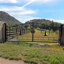 20x8 ft Steel Dual Swing Driveway Gate by Chery Industrial