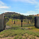20x8 ft Steel Dual Swing Driveway Gate by Chery Industrial