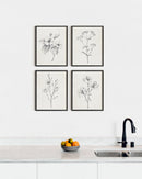 Botanical Wall Art Prints Set of 4