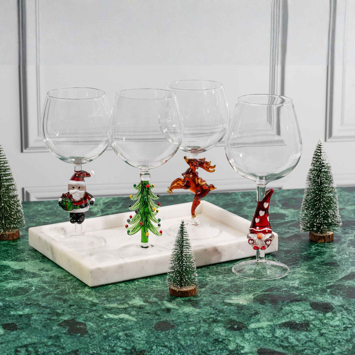 3D Christmas Tree Wine Glasses, photo 7 of 9