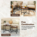 Round Coffee Table Set of 2 with Heavy-Duty Metal Frame by LJGDeals
