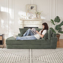 Semi Circular 2 In 1 Sofa Bed With Neck Pillow And Throw Pillows by HouseOfZazla