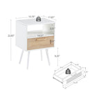 15.75" Rattan End Table With Drawer And Solid Wood Legs, Modern Nightstand, Side Table For Living Room, Bedroom by HouseOfZazla