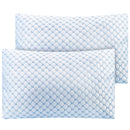 Cooling Memory Foam Pillow Ventilated Soft Bed Pillow w/ Cooling Gel Infused Memory Foam Heat Moisture Reducing Cooling Fiber Breathable Machine Washa