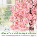 5.5 FT Tall Artificial Cherry Blossom Tree with Pink/White Flowers 2 Pack by LJGDeals