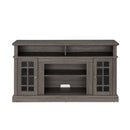 58" TV Stand with Glass Door Cabinets for TVs up to 65"