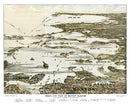 Vintage Map of Boston Harbor, Massachusetts 1920