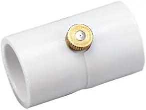 4 Pack (20 Total Couplings) Orbit 1/2 Inch PVC Coupling with Brass and Stainless Steel Mist Nozzle - 5 Pack