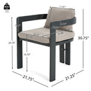 Pula - Patio Outdoor Aluminum Dining Chair (Set of 2)