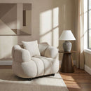 Whitney Contemporary Channel Tufted Boucle Upholstered Accent Chair