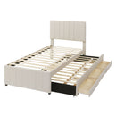 Upholstered Design Platform Bed With Trundle by Unique Piece Furniture