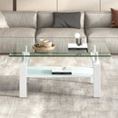 Tempered Glass Table With Storage by Unique Piece Furniture
