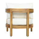 78" Acacia Wood Outdoor Chaise Lounge Chair