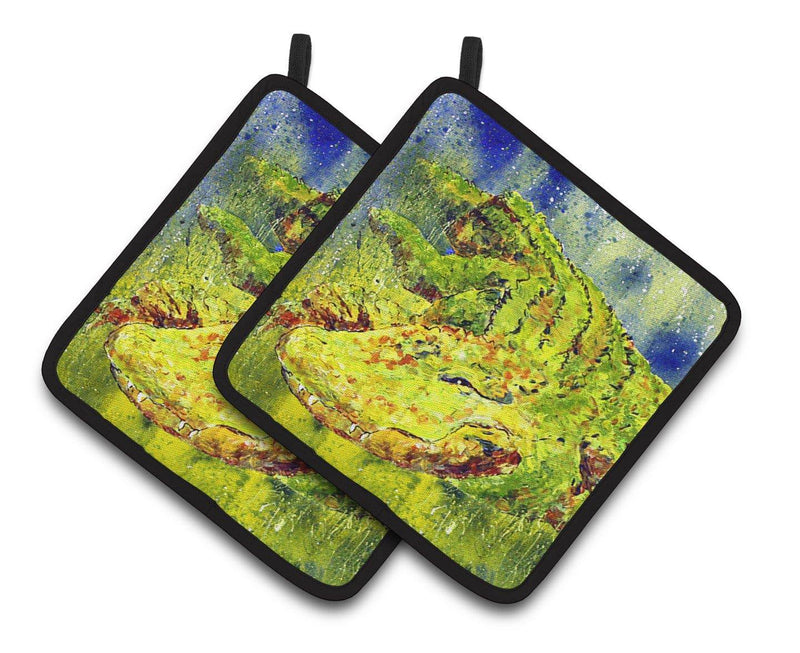 Alligator Pair of Pot Holders 8390PTHD