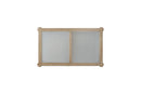 Frosted Glass Top Cocktail Table With Casters - Sand by HouseOfZazla