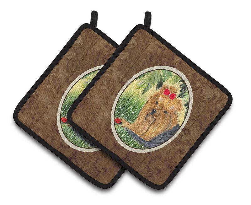 Yorkie Pair of Pot Holders SS8258PTHD