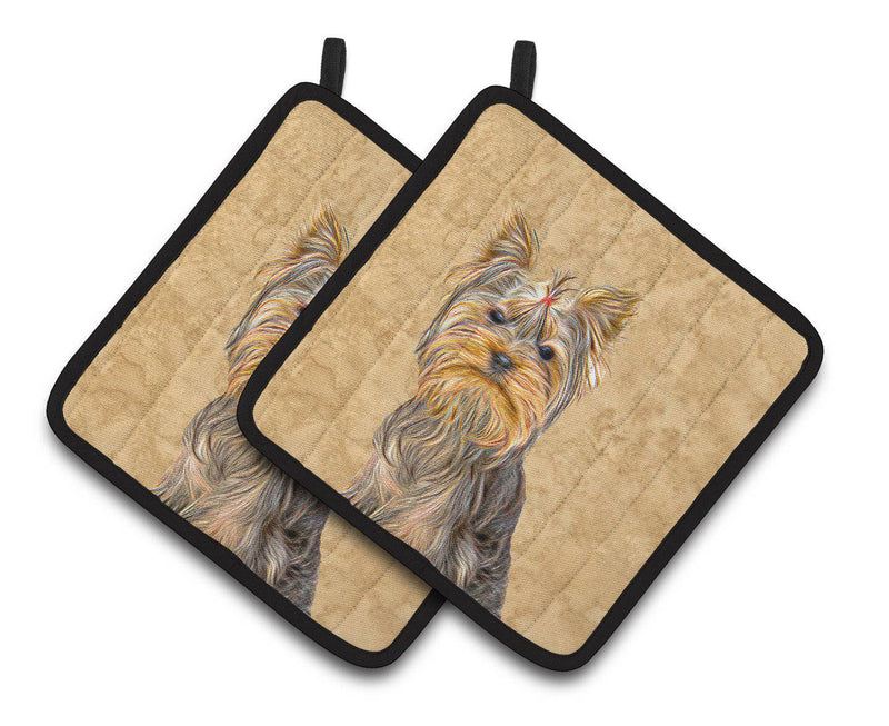 Yorkie Pair of Pot Holders KJ1227PTHD