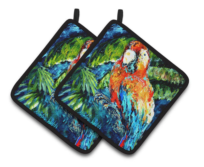 Yo Yo Mama Parrot Pair of Pot Holders MW1204PTHD