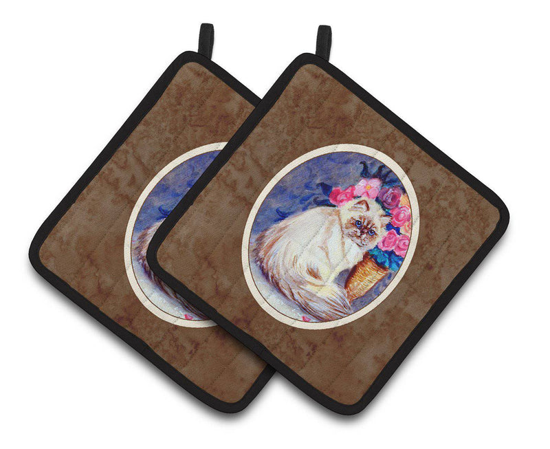 Persian Cat Pair of Pot Holders 7150PTHD