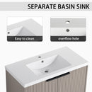 Contemporary Wall Mounted Bathroom Vanity With Resin Double Sink by HouseOfZazla