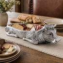 Cow Carving Serving Tray by Arthur Court Designs