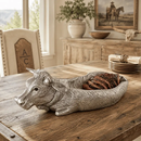 Cow Carving Serving Tray by Arthur Court Designs