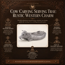 Cow Carving Serving Tray by Arthur Court Designs