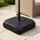 211 LBS Fillable Patio Umbrella Base with Wheels and Telescopic Pull Rod by LJGDeals