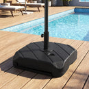 211 LBS Fillable Patio Umbrella Base with Wheels and Telescopic Pull Rod by LJGDeals