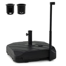 211 LBS Fillable Patio Umbrella Base with Wheels and Telescopic Pull Rod by LJGDeals