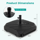 211 LBS Fillable Patio Umbrella Base with Wheels and Telescopic Pull Rod by LJGDeals
