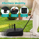 211 LBS Fillable Patio Umbrella Base with Wheels and Telescopic Pull Rod by LJGDeals