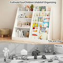 Kids Bookshelf with Toy Storage Organizer, 34.65" Wooden