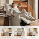 29.92" 270 Power Swivel Rocker Recliner Chair, Electric Glider Reclining Sofa With USB Ports, Power Swivel Glider, Rocking Chair Nursery Recliners For Living Room Bedroom by Unique Piece Furniture