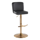 Henry - Contemporary Adjustable Barstool With Swivel With Rounded T Footrest (Set of 2) by HouseOfZazla