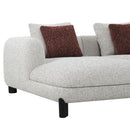 Mardi - Sectional Sofa With 6 Pillows - Maroon & Beige Tweed by Unique Piece Furniture
