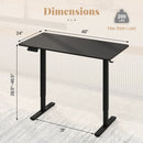 48 Inch x 24 Inch Ergonomic Electric Standing Desk with 3 Memory Settings for Home Office by LJGDeals