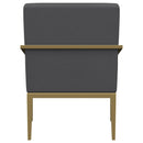 Kirra Upholstered Metal Arm Accent Chair Dark Grey