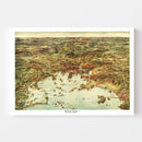 Vintage Map of Boston, Massachusetts 1905