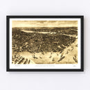 Vintage Map of Boston, Massachusetts 1905