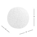 Ayla - Round Sphere Accent Ball Throw Pillow - Curly White by HouseOfZazla